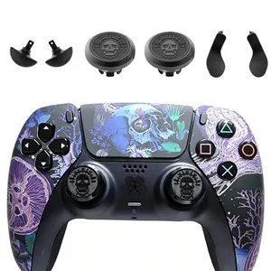 PS5 EdgeElite Controller Thumbstick Caps & Paddles | 8 Unique Patterns | Aluminum Alloy & Stainless Steel Wear-Resistant Ring | Premium Gift Box Packaging