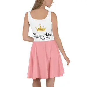 Classy Adore “Blushing on Me” Skater Dress