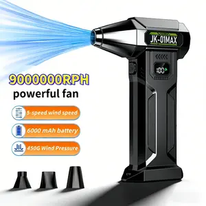 Portable Turbine Jet Blower，9000000RPH High-Power Snow Blower/Snow Remover,6000mAh battery pack，USB-C Fast Charging, 5 wind speed modes. Suitable for Dust Removal (cars/computers), Snow Pile Clearing, and Leaf Blowing.Cleaning tools, Turbo Jet Blower