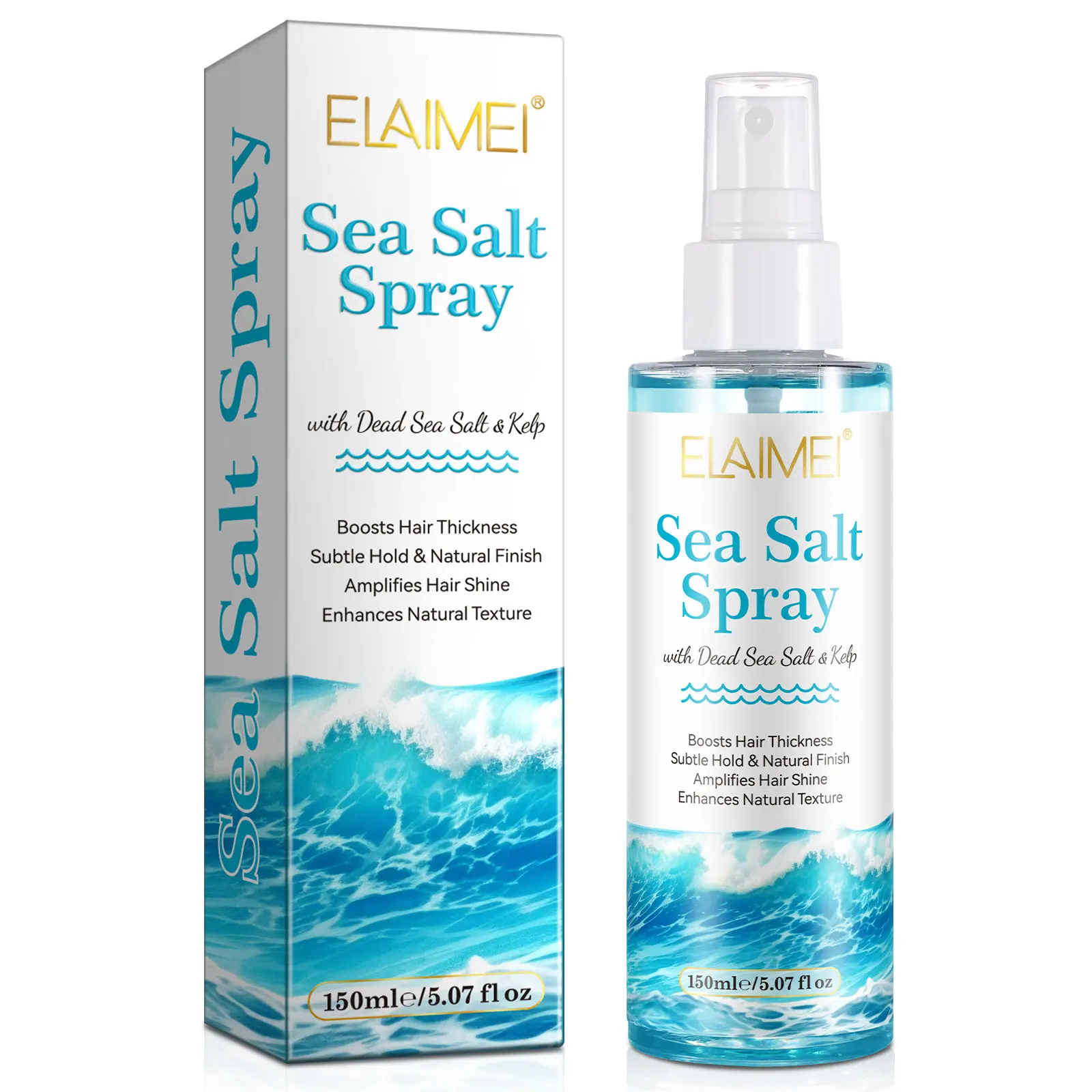 Elaimei Sea Salt Spray for Hair Men & Women- Hair Texturizing Spray, Surf Spray to Add Volume, Texture Sea Salt Spray Gel Haircare