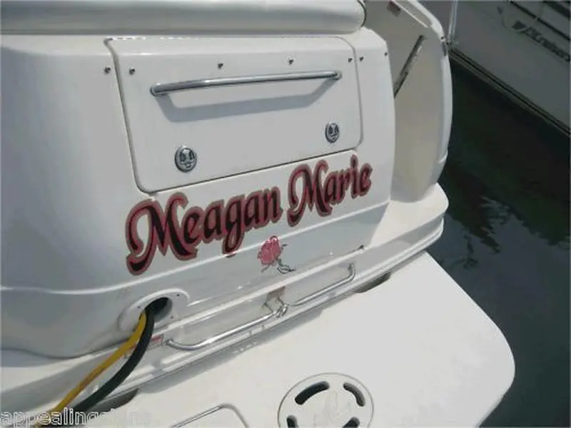 Custom Boat Name Decal 4"h x 24" w 2 Color Shadow Graphic