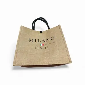 Chic Milan Inspired Letters Handbag with Button Closure Durable Fabric Spacious Sturdy for Travel Shopping Glamour