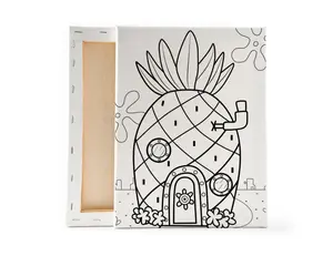 SpongeBob's House Inspired Pre-Sketched Canvas