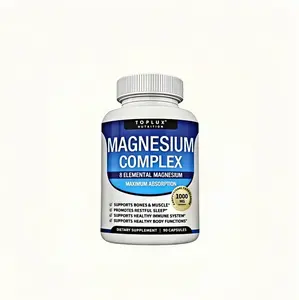 Nutrition High-Potency Magnesium Complex  Supplement 1000mg | 8 in 1 Magnesium (Glycinate, Citrate, Malate, Taurate) for Rapid Muscle Recovery, Bone Strength & Energy | Vegan, Non-GMO | 90 Capsules | daily nutrient support | magnesium glycinate