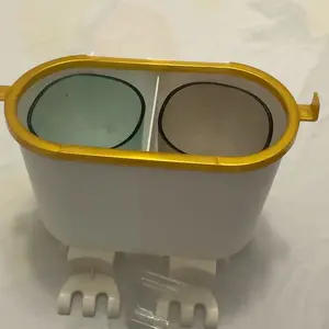 Toothbrush Holder Set, 1 Set Wall Mounted Toothbrush Holder with Gargle Cup & Toothpaste Dispenser, Bathroom Organizer for Toothpaste & Brushes, Toothbrush Storage, Home Supplies