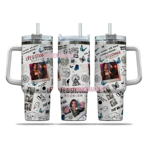 Lifee Is Strangeee Tumbler With Handle 40Oz, Video Game Fan Gifts
