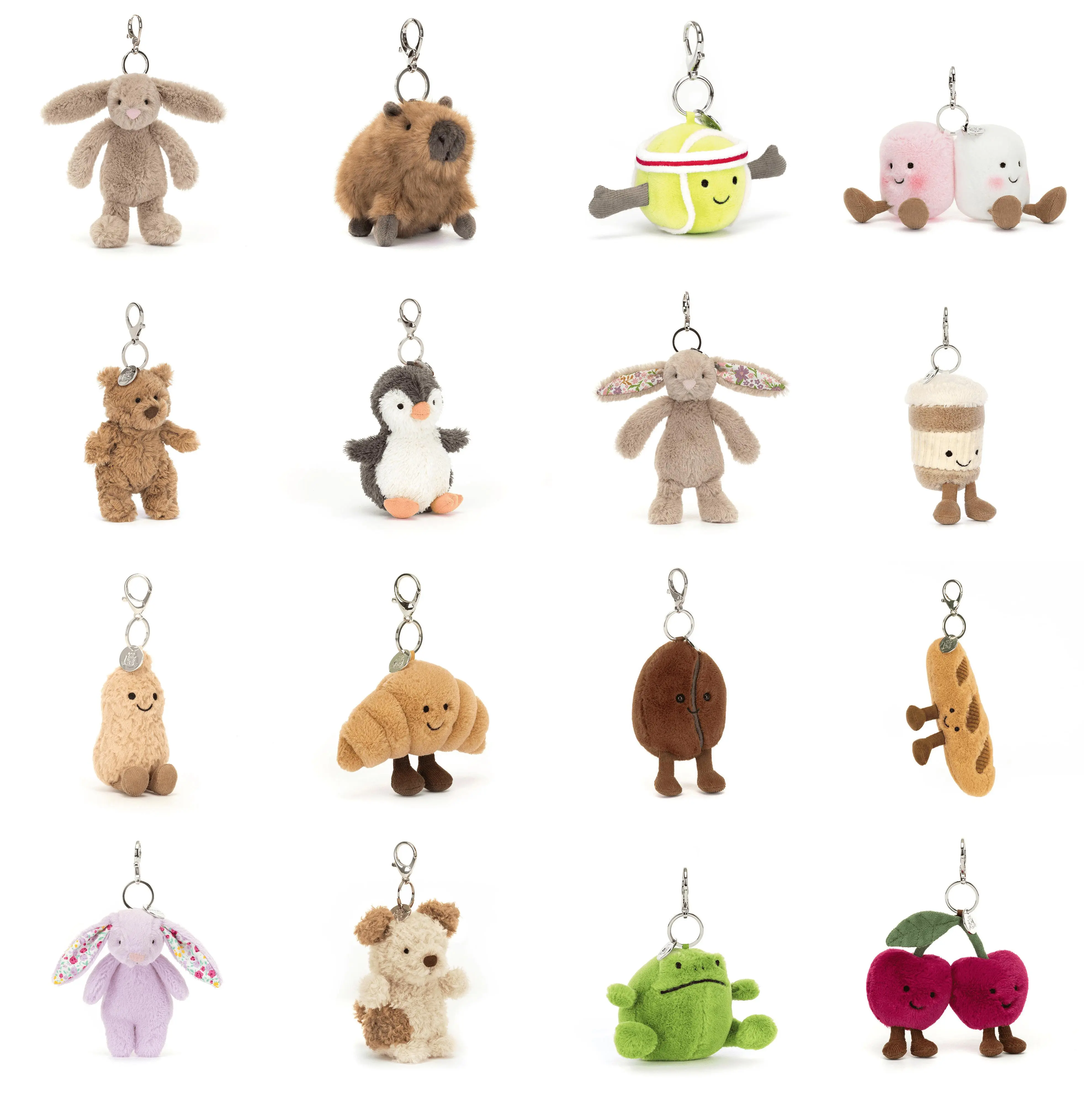 Jellycat Soft Plush Keychain - Cute Stuffed Animal Fashion Accessory for Birthday Collectors