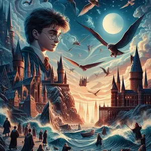 1pcs 5D DIY diamond painting kit, 5D diamond art kit, DIY decoration, magical castle, flying birds, moon. Full round diamond DIY diamond painting kit, mosaic, diamond art, DIY home decoration, suitable for Halloween and Christmas.