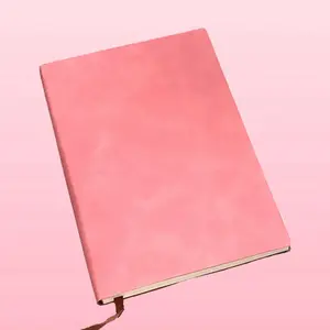 Pink B5 Medium Soft Cover Notebook Journal 100 Pages 200 Sheets Lined Paper 17.1x25.5cm Sheepskin Material ideal for sketch book, diary, Bible study notes, office work, note taking, junk Journal, drawing