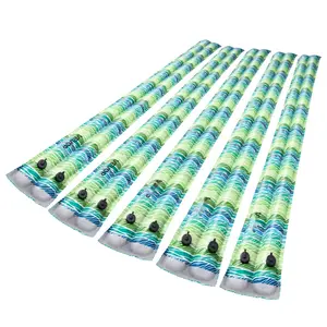 28 Gauge Reflective Double-Chamber Water Bags Tubes For Pool Cover, 8-Foot Length, 5-Pack; Heavy-Duty Weighted Anchors For Winter Pool Covers, Waterproof, Weather-Resistant, High-Visibility Reflective Design