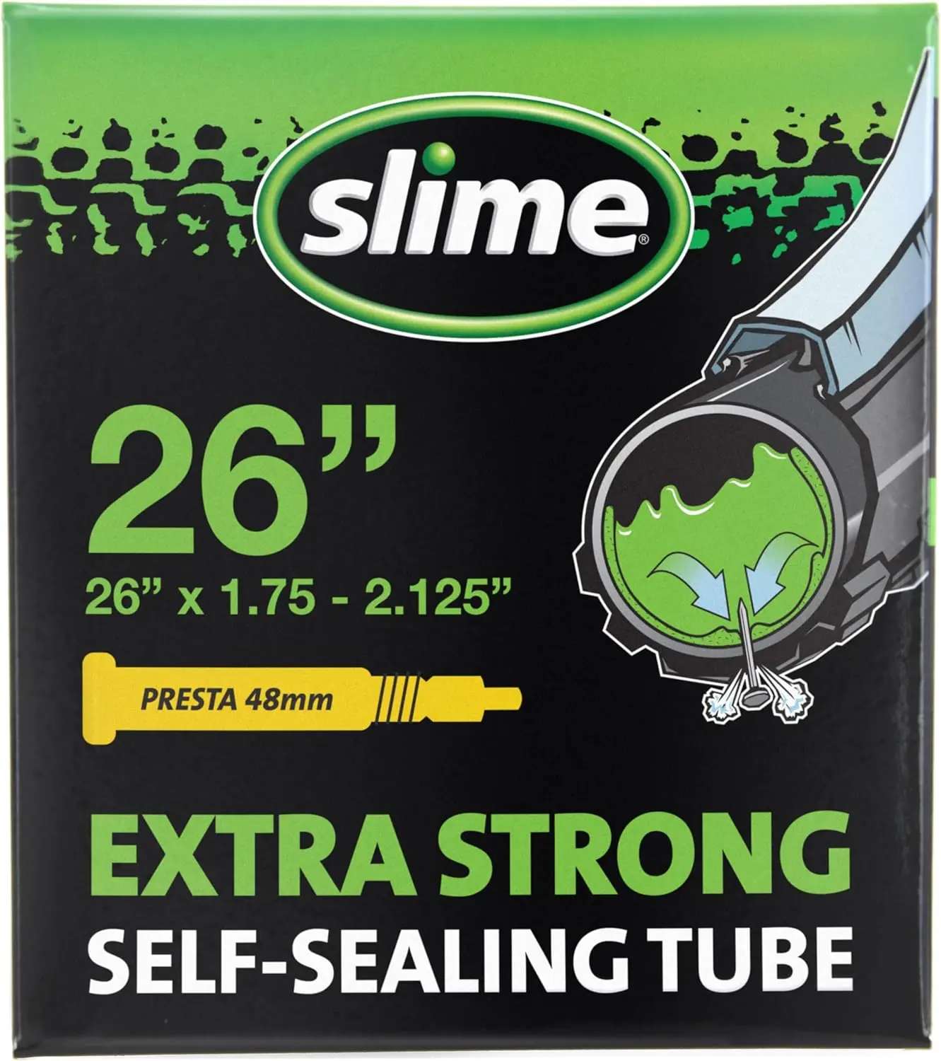 Slime Self-Sealing Bicycle Inner Tube - Presta 26 x 1.75-2.125