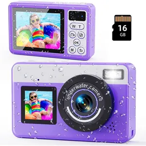 D70 Underwater Camera - 10FT  Digital Cam with 16GB Card, 48MP Autofocus Dual-Screen Selfie Underwater Camera for Snorkeling Swimming Compact Floatable Digital Camera -