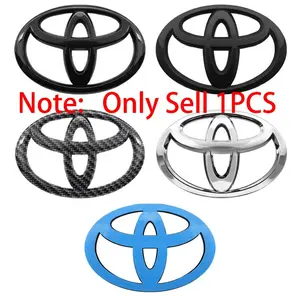 1Pcs Toyota Models Car Logo 3D ABS For Toyota Corolla Camry RAV4 Prado Yaris Prius Avensis Car Front Head Grill Hood Bonnet Emblem Rear Tail Bumper Trunk Badge Decoration Sticker Decal Car Decals Auto Accessories Sticker For Cars