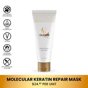 Coco March Elixir Keratin Repair Hair Mask, Plant-Based Hair Treatment for Damaged Hair Repair, 5.2 fl oz Conditioner Haircare Conditioner Haircare