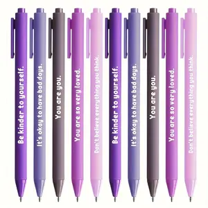 10/20/30 Pcs Positive Inspirational Ballpoint Pens, Motivational Ballpoint Pens, Inspirational Quotes Writing Pens, Awareness Pens, Retractable Tiny Black Ink Pens, Graduation Party Gifts Pens for Office School, Coworker, Teacher, Nurse
