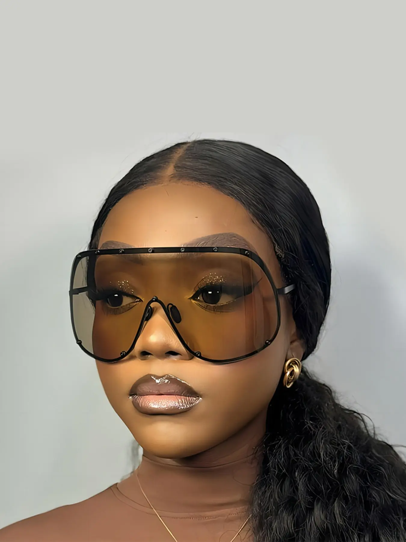 Unisex Metal Fashion Glasses, Fashionable Sunglasses, Trendy Sun Glasses, Trendy Streetwear Sunglasses, Retro High-End Personalized Multi-Functional Eyewear, Daily Wear, Street Photography, Travel, Beach Accessory