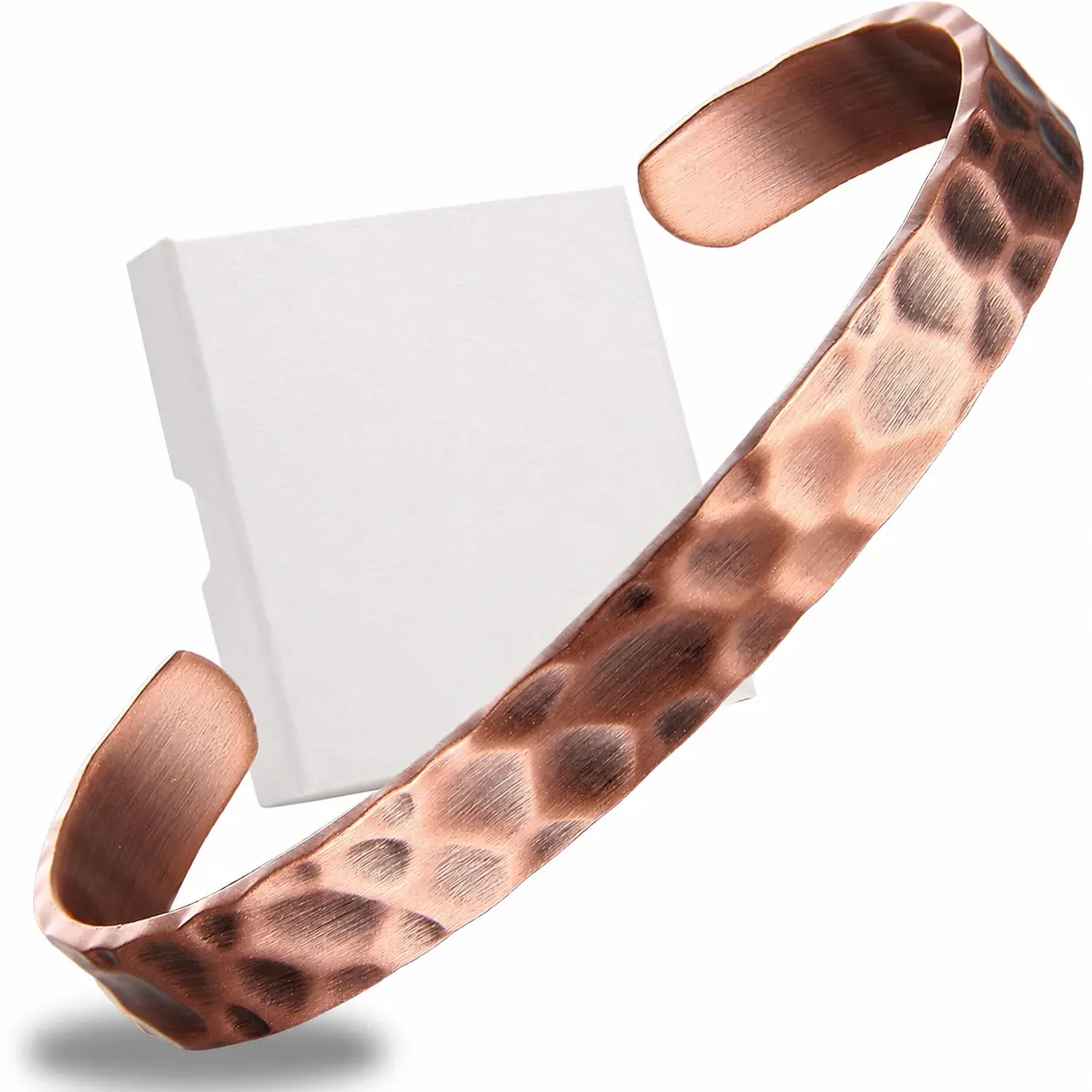 Pure Copper  – Copper  for Men & Women – 100% Solid, Raw & Uncoated Handmade Hammered Tibetan Cuff Bangle Oversize Gold Plated Rose Pendant Necklace initial bracelet Christmas Creative Holiday Greeting Card Set Halloween Bead Making Kit