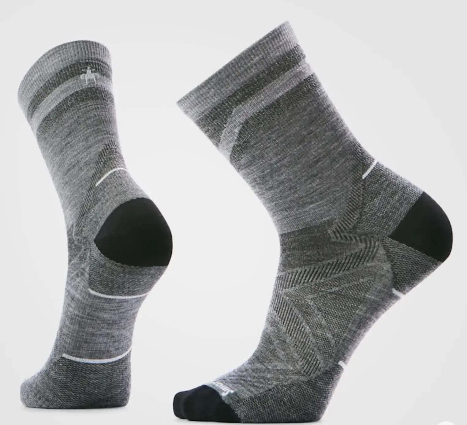 Unisex Smartwool Run Zero Cushion Mid-Crew Pattern Sock