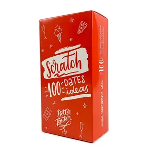 Valentine's Day Creative Gift Card Game, 100 Surprise Scratch-Offs for Couples, Fun Interactive Date Night Game, Romantic Anniversary Challenge，Adult-exclusive emotional fun card game