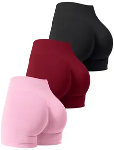 1 Pack Workout Gym Shorts Women Scrunch Butt Lifting Seamless High Waist Yoga Booty Shorts for Women