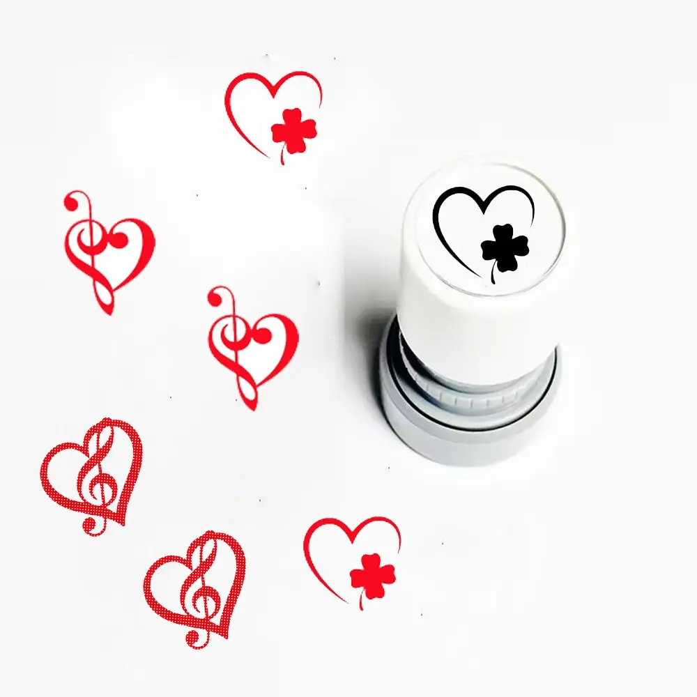 Heart Note Clover Stamp, Music Teacher Feedback Seal, Unique Design, Durable Material, Suitable for Cards, Sheet Music, Music Teaching