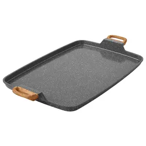 The Pioneer Woman Prairie Signature Cast Aluminum Double Griddle, Charcoal Speckle