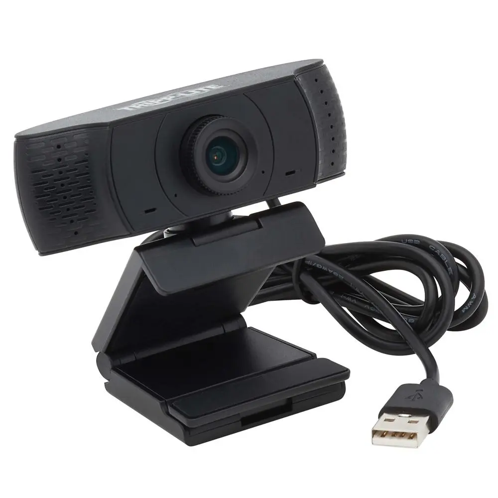 Tripp Lite AWC-001 High-Resolution Webcam - 1080p HD, Wide-Angle Lens, Built-In Microphone, for Laptops, Ideal for Video Calls with Desktop PCs, High-Resolution Webcams