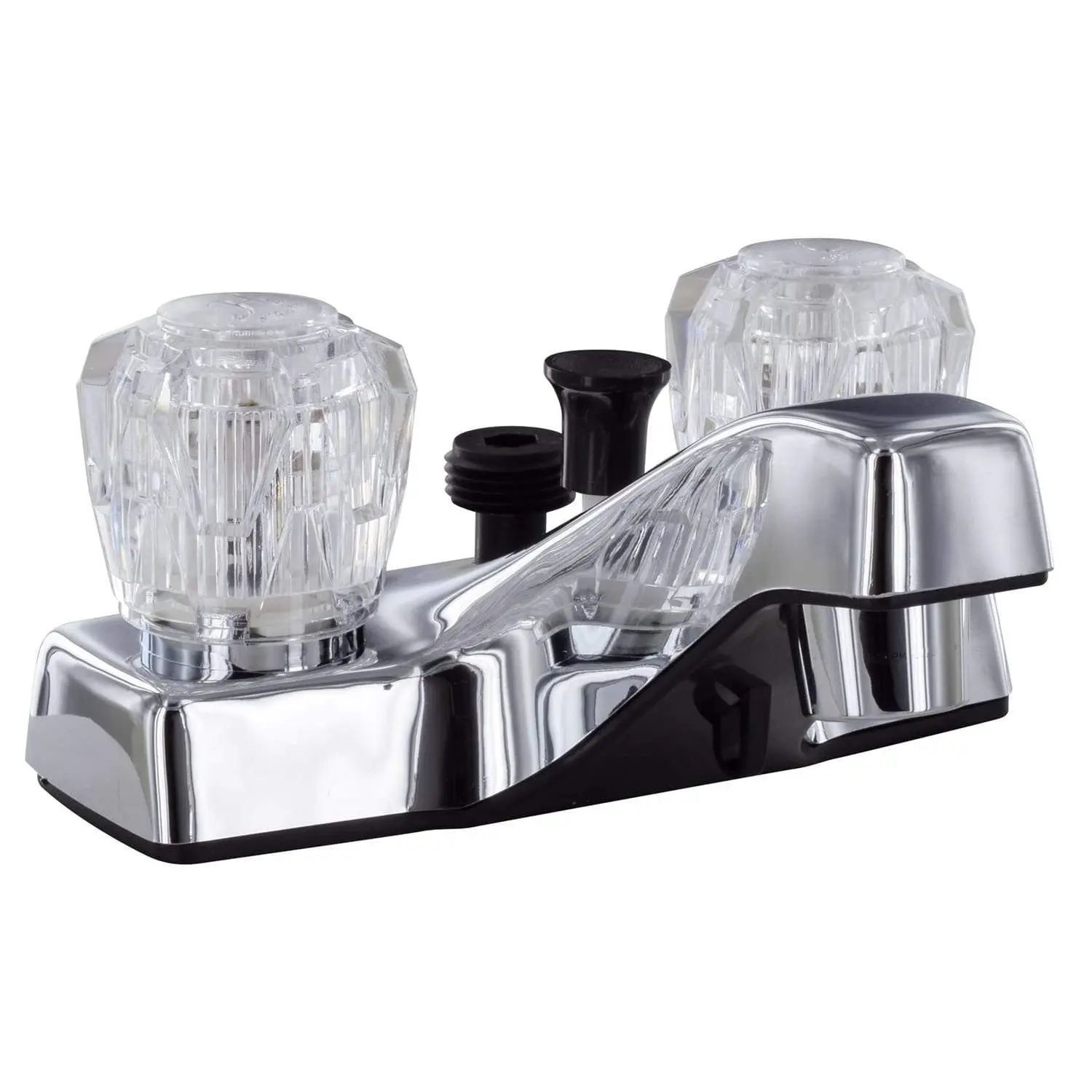 Lavatory Diverter Faucet, 4 In, 2 Knob, Plastic, Ch