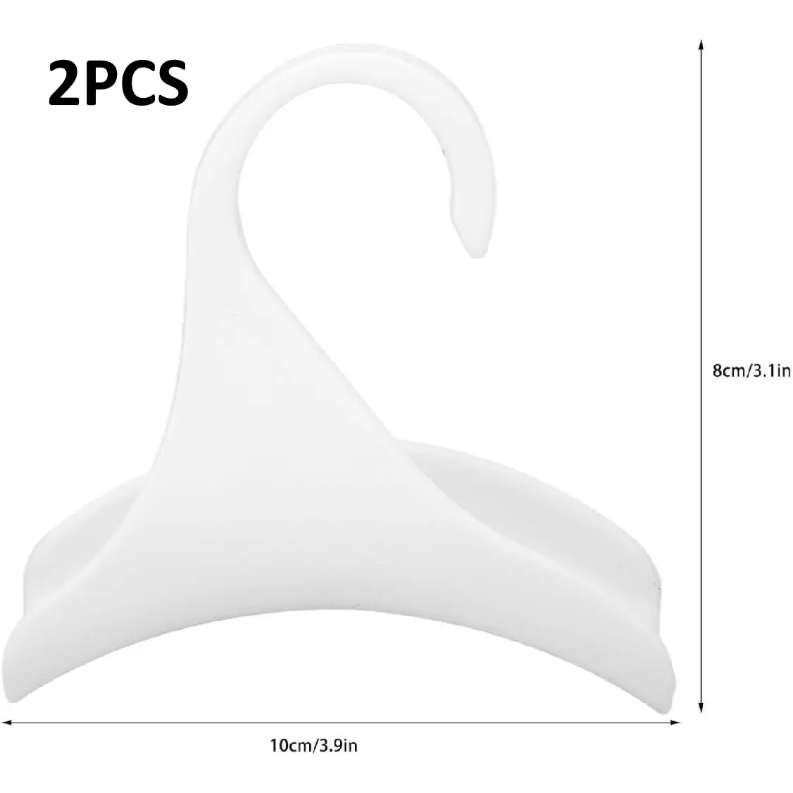 2-Pack White Plastic Pursehook Bag Hangers, Durable Lightweight Scratch-Resistant Organizers for Closet Door Frames & Dressing Rooms, Easy to Hang & Remove