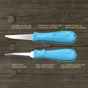 Toadfish PUT ‘EM BACK Oyster Knife - Teal Handle