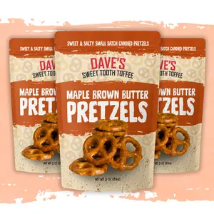 Toffee Covered Pretzel Three Pack - Maple Brown Butter - Dave's Sweet Tooth