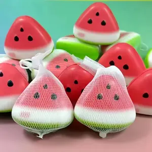 Sell Well Squishy Watermelon Fidget Toy Anti-Stress Slow Rising Fruit Pinch Squeeze Stress Reliever Funny Pressure Reducer Prop