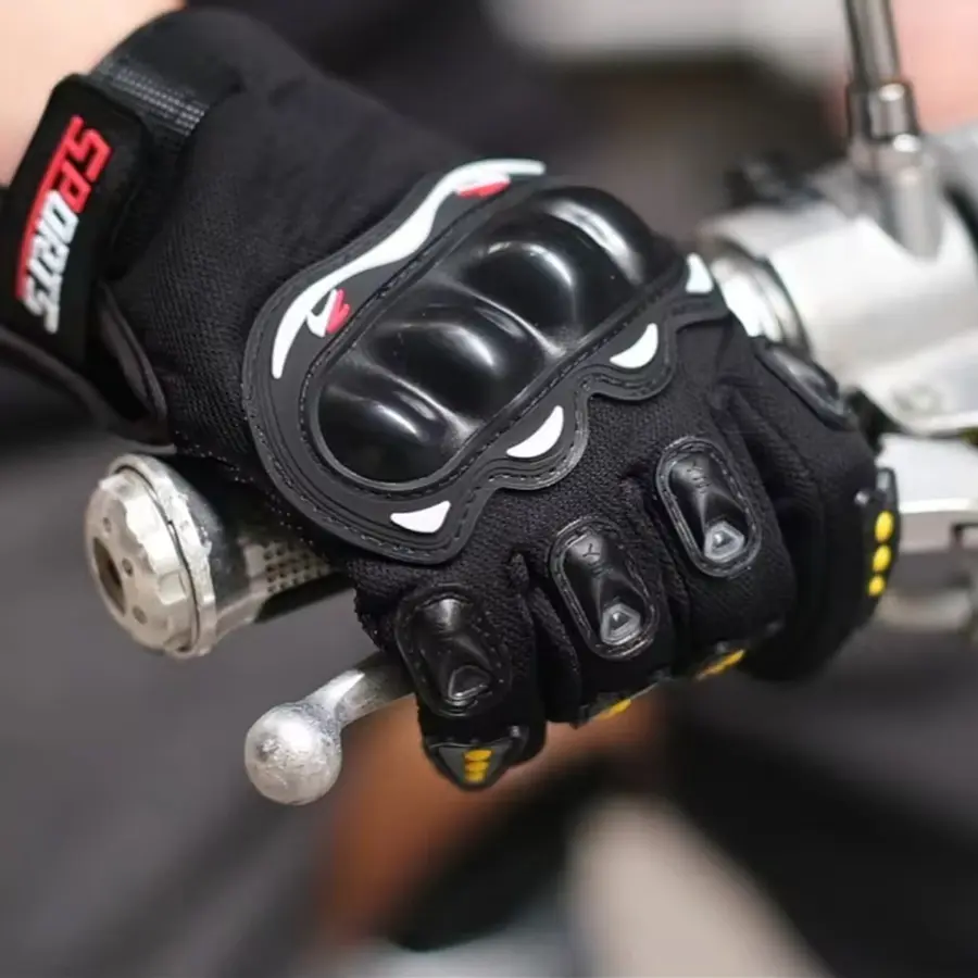 Full-Finger Biker Gloves for Men and Women, Breathable Mesh with Impact Protection and Anti-Skid Grip for Motocross Racing, Dirtbike Gear