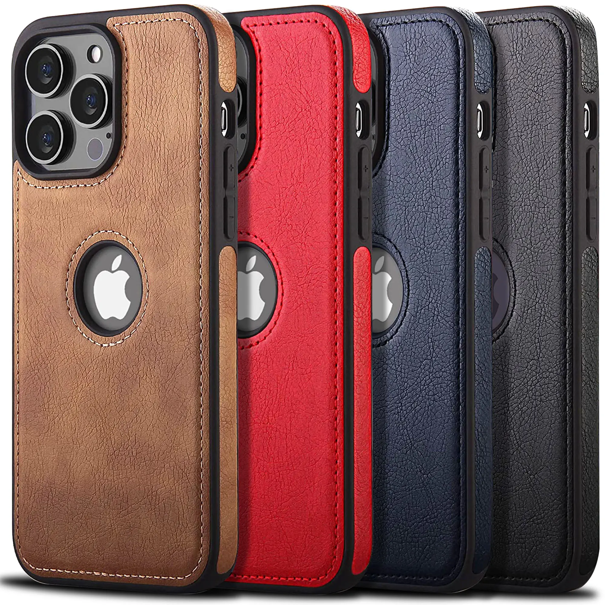 Shockproof Leather Case For iPhone 17 Pro Max 17e Air 16 16e 15 14 13 12 11 X XR Xs Max 7 8 SE2 SE3 Protective Slim Cover