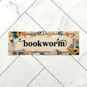 Bookworm wooden bookmark · woodmark, bibliophile reader decor