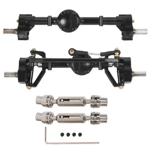 2Pcs Front and Rear Portal Axle with Metal Drive Shaft for WPL C14 C24 C24-1 C34 C44 B14 B24 1/16 RC Car Upgrade Parts