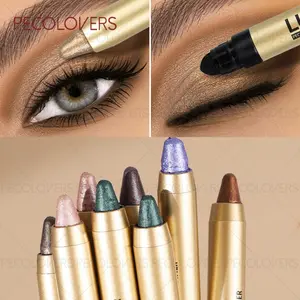 6pcs/set 2-in-1 Glitter Shimmer Eyeshadow Stick, Crayon Pencil, Creamy Texture, Waterproof & Long Lasting, Ideal for Christmas Gift