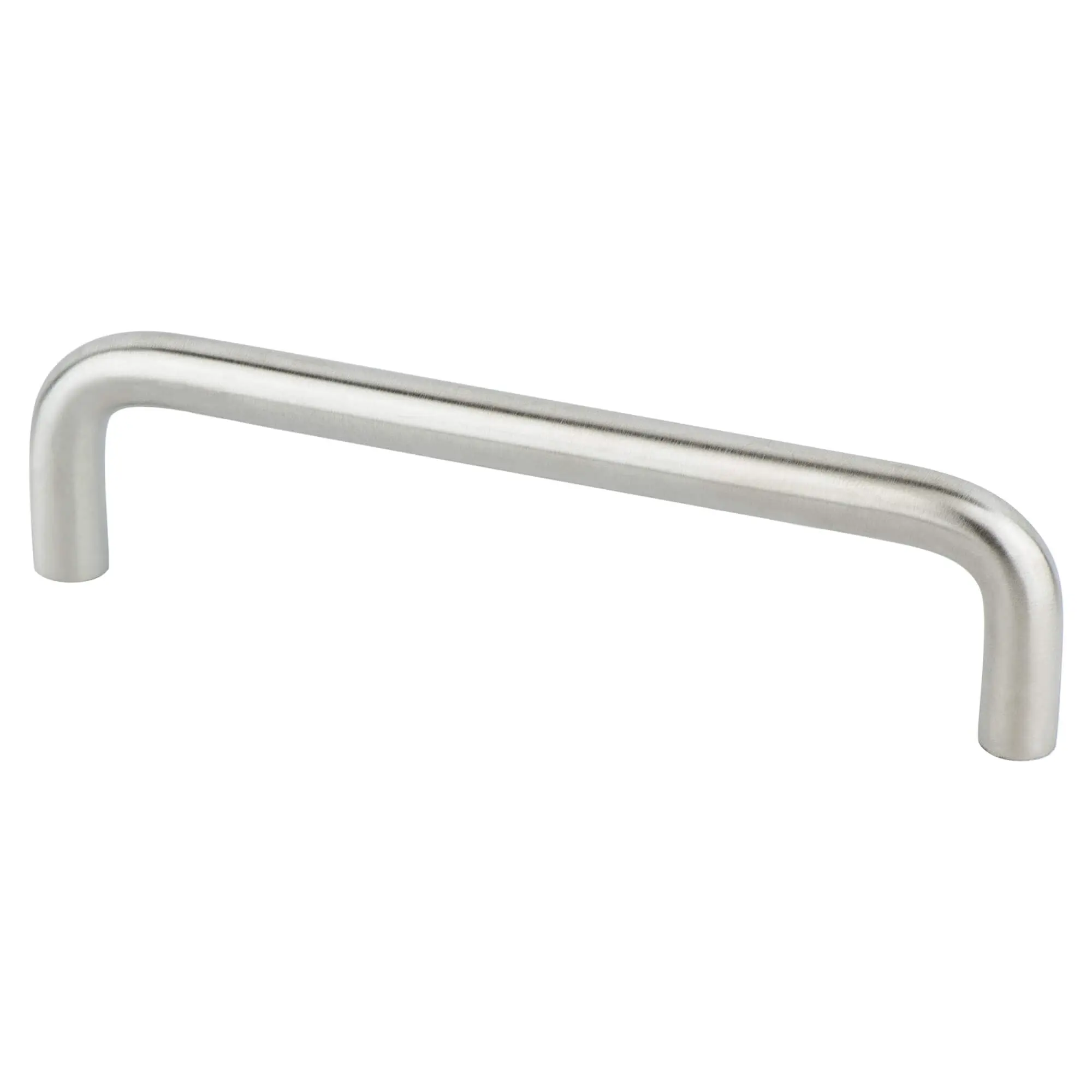 Berenson 7076-9SS-C Contemporary Stainless Steel Single Pull for Cabinet Doors, 128x138 mm CC, 3/8 in. (10 mm), 5-7/16 In. (138 Mm)