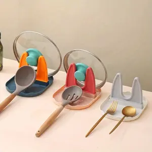 Pan Lid Holder, 1 Count Kitchen Utensil Holder, Spoon Pot Cover Rest, Spatula Stand, Cooker Organizer, Home Organizer for Kitchen, Modern, Kitchenware