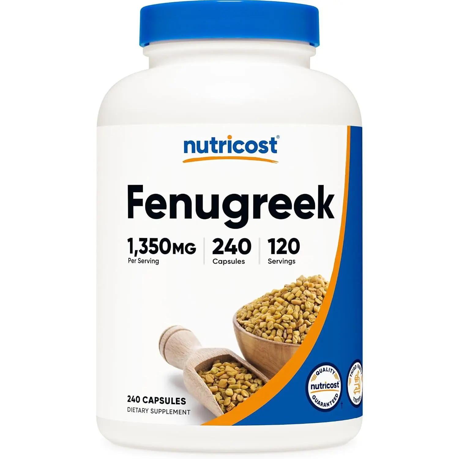 Nutricost Fenugreek Seed 1350mg, 240 Capsules, Gluten Free, GMO-Free | 675mg Per Capsule Healthcare