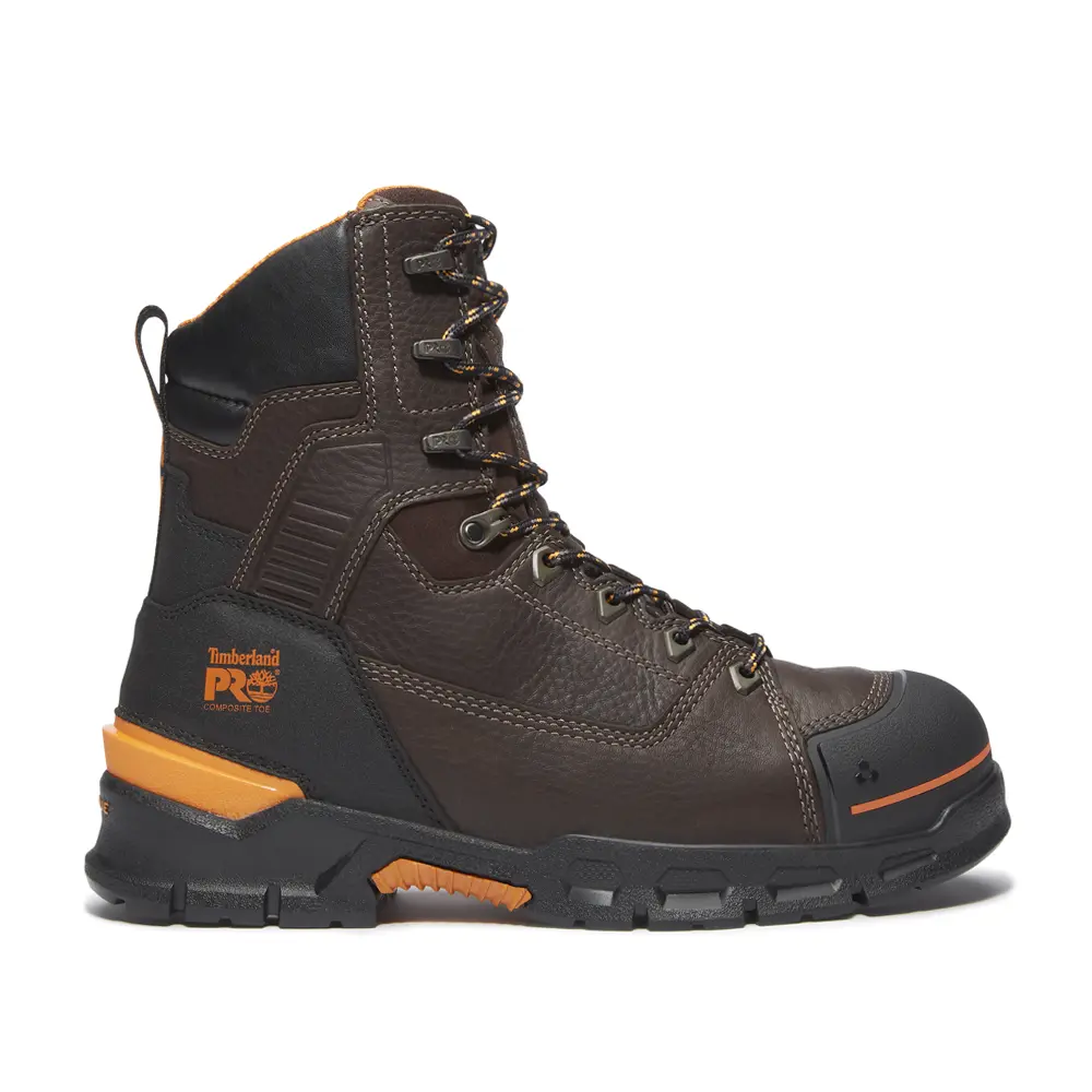 Timberland Pro Mens Endurance 8 Inch Electrical Hazard Composite Toe  Work/Duty - Black, Brown