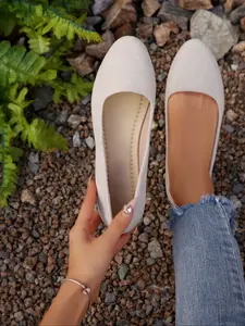 Women's Round Toe Flat Shoes, Casual Slip-On Loafers, Comfortable Medium Width, Suitable for Work and Leisure, All Seasons Wear, Slip On Flats