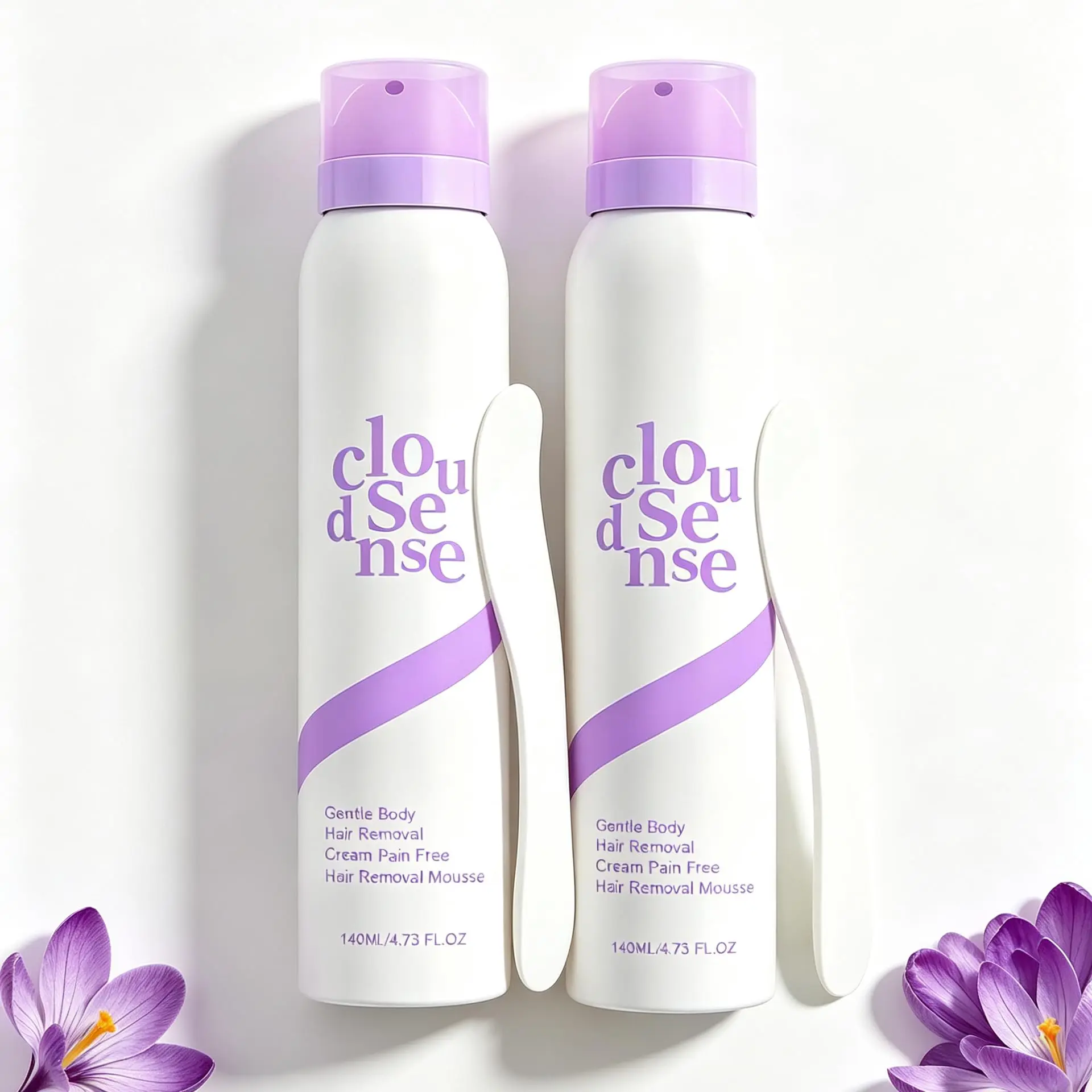 2 Pack Bikini Pain-Free Hair Removal Cream for Sensitive Skin, Hypoallergenic Formula-Gentle & Fast-Acting Depilatory with Citrus Scent, Aloe & Hyaluronic Acid for Soothing Care, Suitable for Men & Women