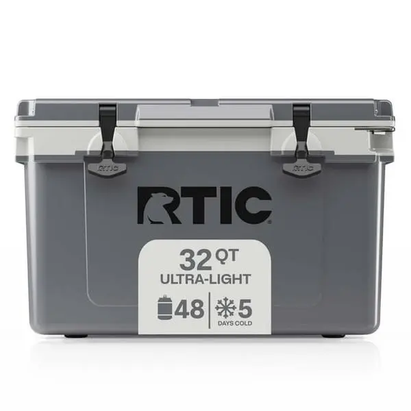 RTIC Ultra-Light 32 Qt Hard-Sided Ice Chest Cooler - Sports & Outdoor Camping Cooler for Camp Kitchen, Fits 48 Cans
