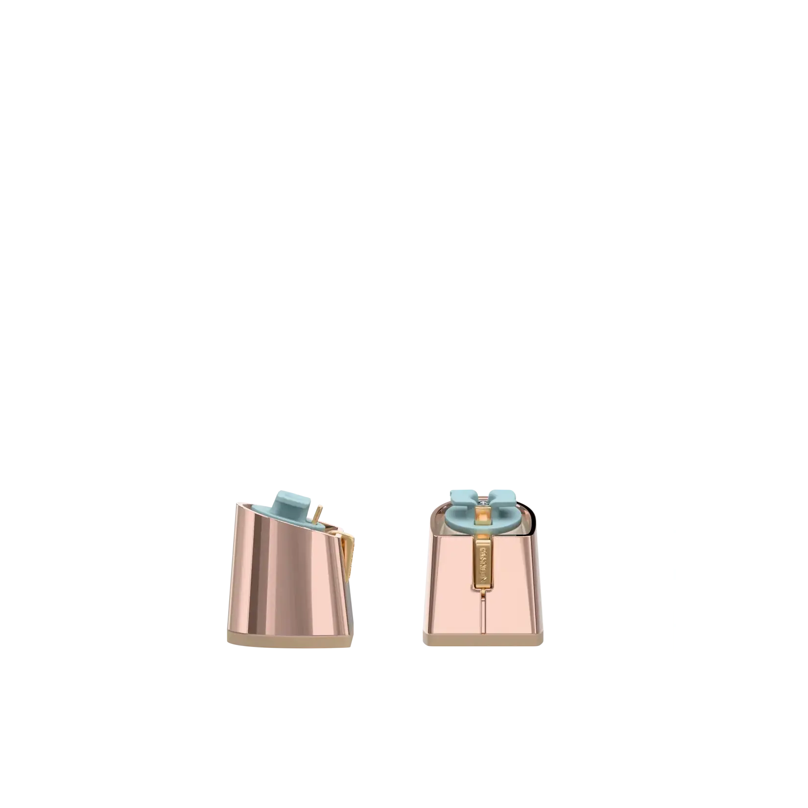 Flare Block Heel Kit 3 Rose Gold Metallic