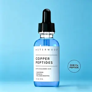 GHK Cu Peptide Serum, Copper Peptide Serum with Hyaluronic Acid for Skin Tightening, Collagen Boosting & Deep Hydration, Advanced Topical Anti-Aging Facial Serum