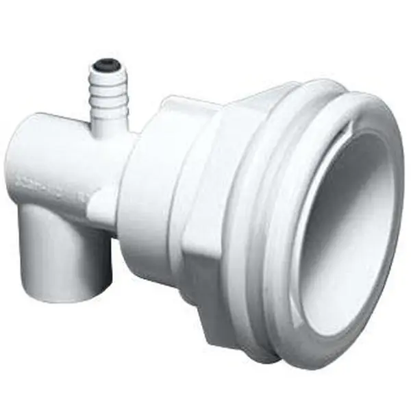 Waterway Plastics 0.75-in x 0.37-in Poly Storm Fitting, Includes Threaded Nut & Gasket, Spa & Swimming Pool Compatible, Hole Size Specification Included, Includes Gasket