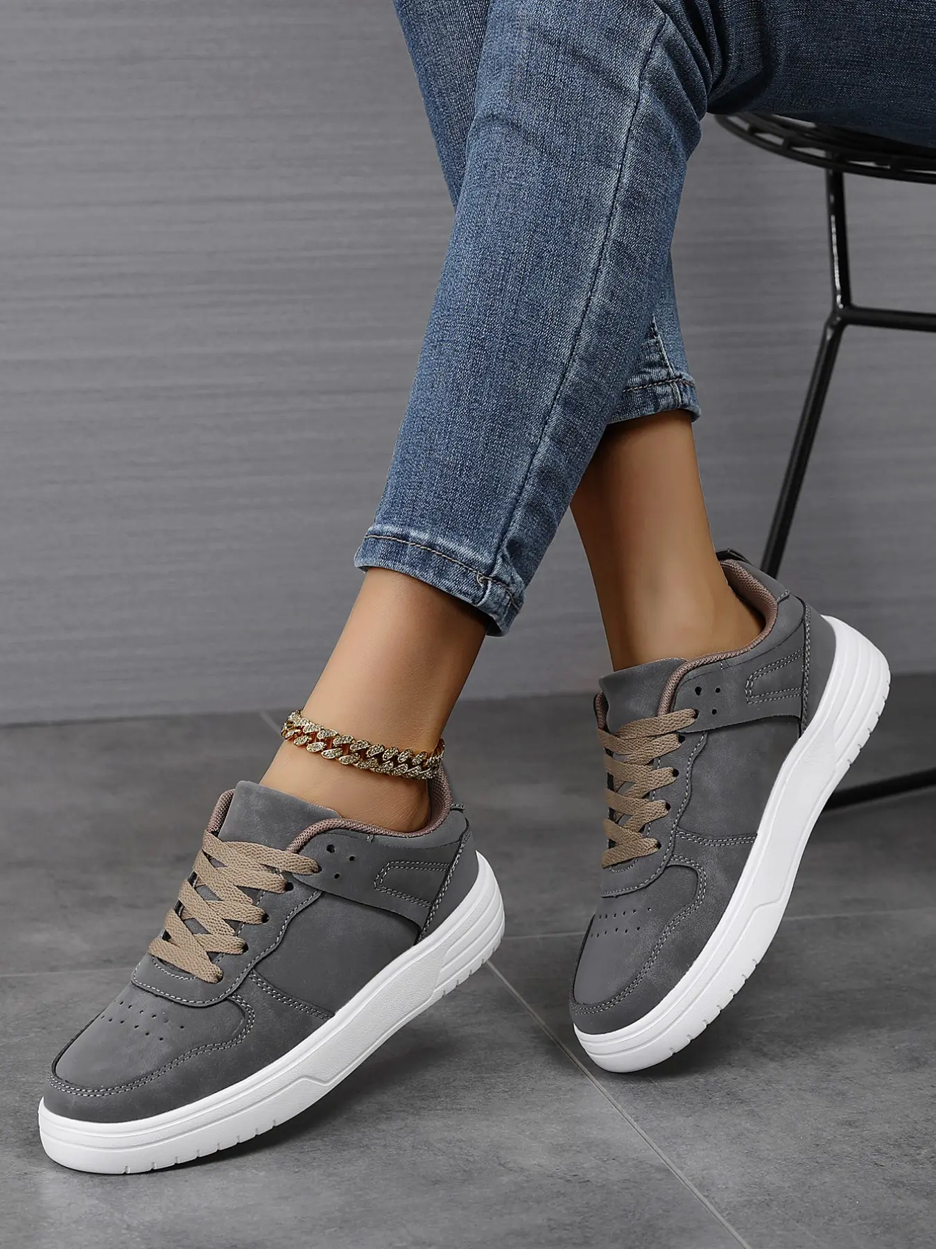 Women's New Couple Casual Sports Shoes, All-Season PU Leather Low Top Sneakers, Soft Comfortable Breathable Eva Sole, Trendy Street Style, All Seasons Sneakers