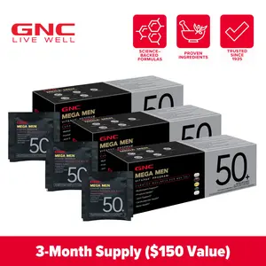 GNC 3-Pack Bundle: man's 50+ Vitapak, Stress & Bone Support, 30 Count, Healthcare, Dietary Supplement, Overall Wellness, Fitness, Jumpstart