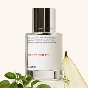 Fruity Violet, Dossier, Women Perfume, Eau de Parfum, 50ml, Peach, Cassis, Strawberry, Violet, Jasmine, White Woods, Caramel, Honey, Oakmoss